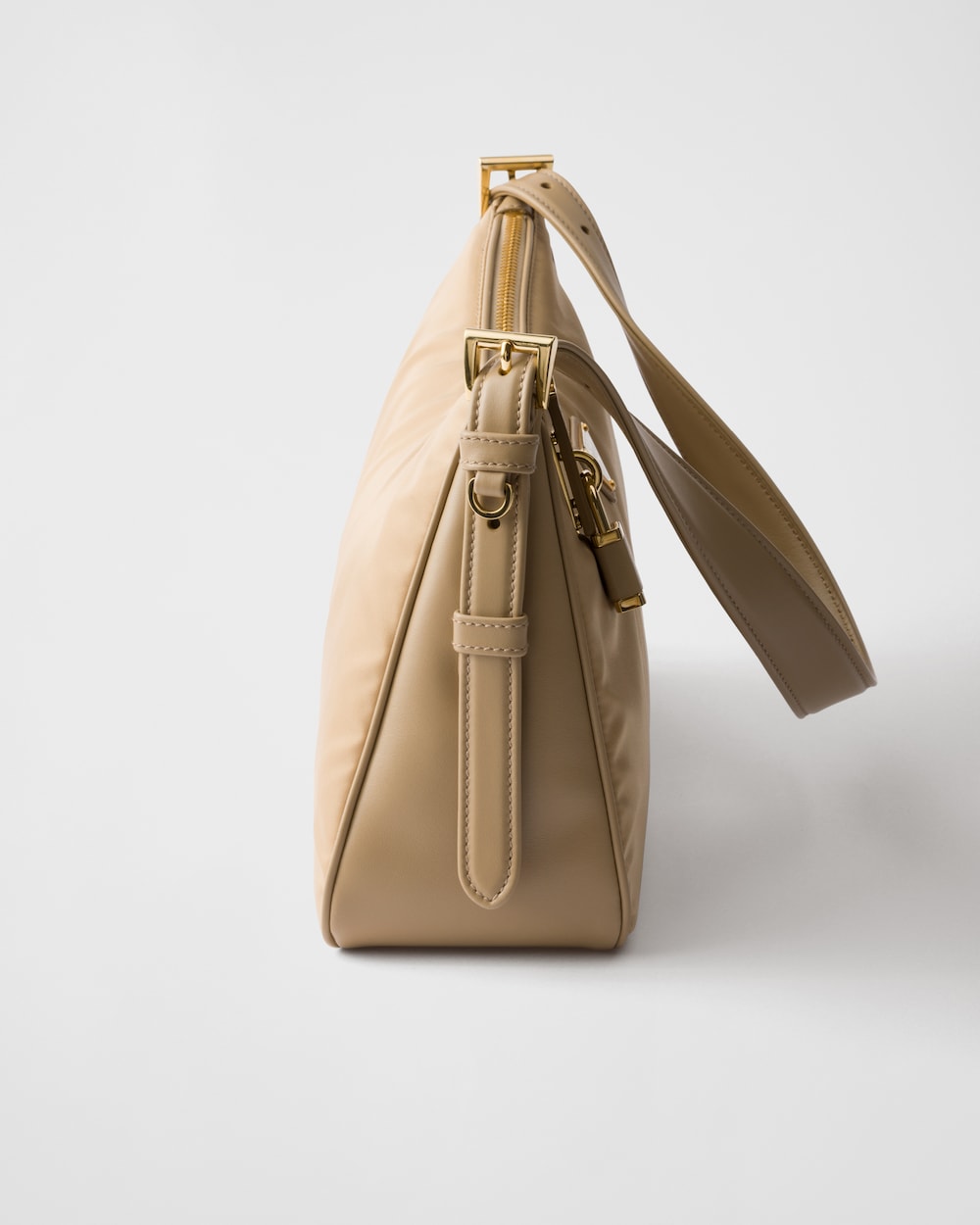 Prada Aimée Large Re-Nylon and Leather Shoulder Bag With Padlock - Image 6